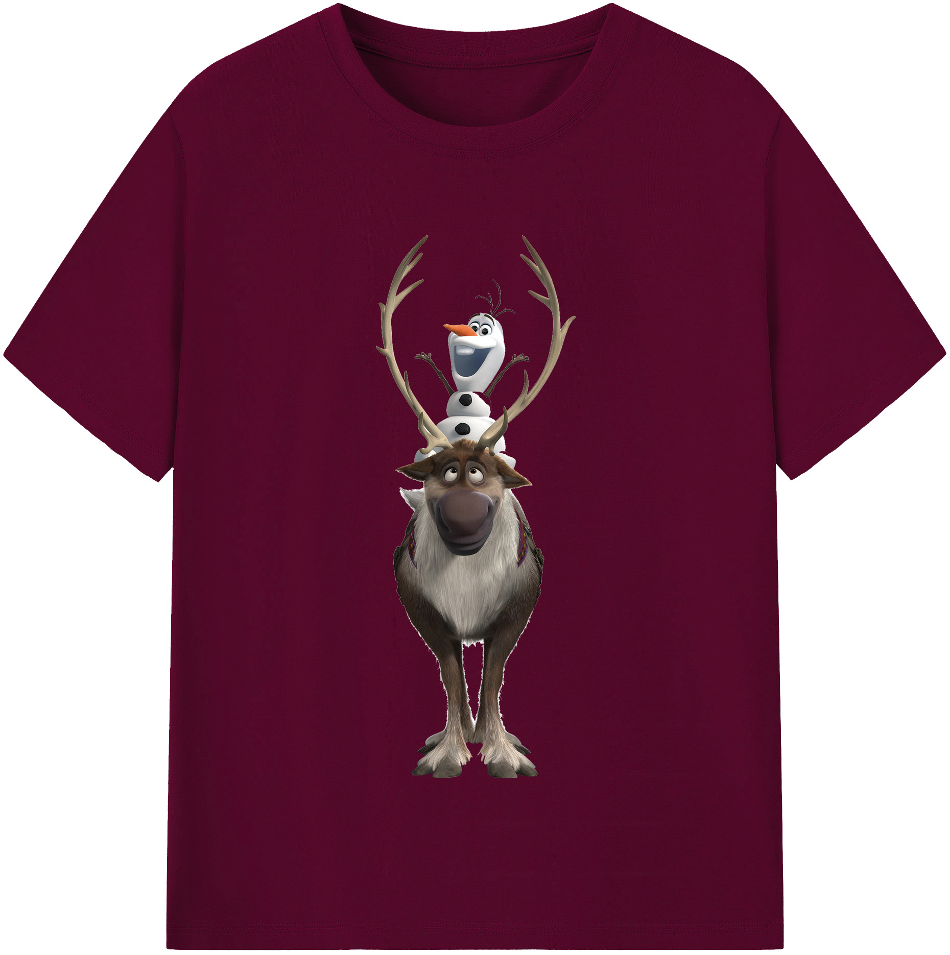 （画像用） アナと雪の女王 アンナ エルサ Frozen Anna Elsa レディースカジュアルプリントTシャツ（綿100％）